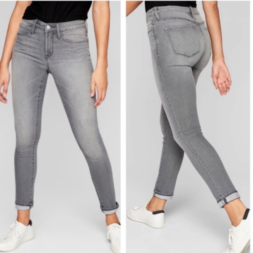 ATHLETA Sculptex Grey Wash Skinny Jeans Sz 8